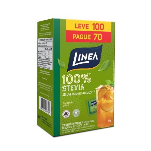 Adoçante Stevia Em Pó Linea Leve 100 E Pague 70 Sachês 1