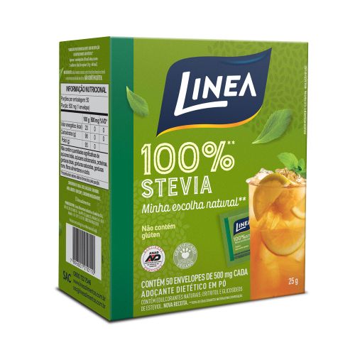 Adoçante Stevia Em Pó Linea 50 Sachês 1