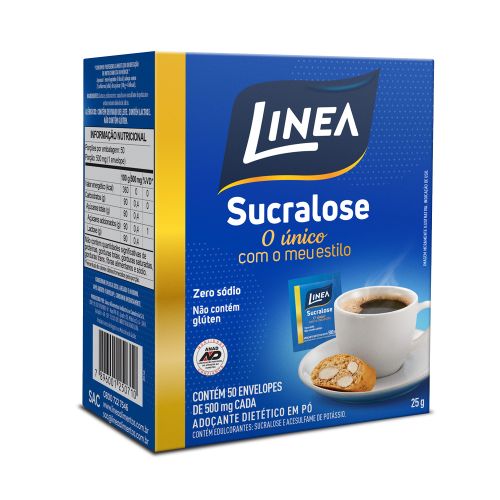 Adoçante Sucralose Em Pó Linea 50 Sachês 1