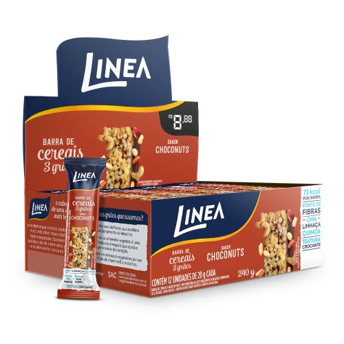 Linea Barra De Cereais 3 Grãos Integrais Choconuts 12 Unidades 1