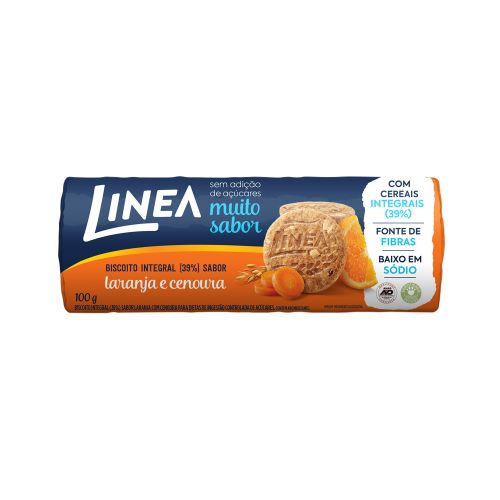 Biscoito Integral Linea Laranja e Cenoura 100g 1