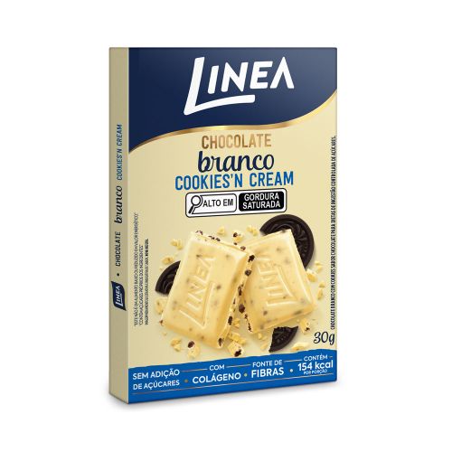 Chocolate Individual Branco Cookies'n Cream Linea 30g