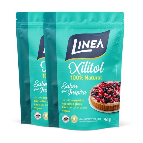 Kit Adoçante Xilitol Em Pó Linea 250g- 2 unidades