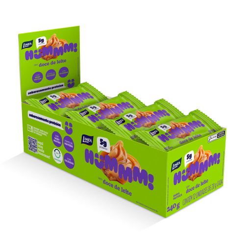 Hummm! Snack Proteico Sabor Doce de Leite 20g (Caixa 12 unid.)