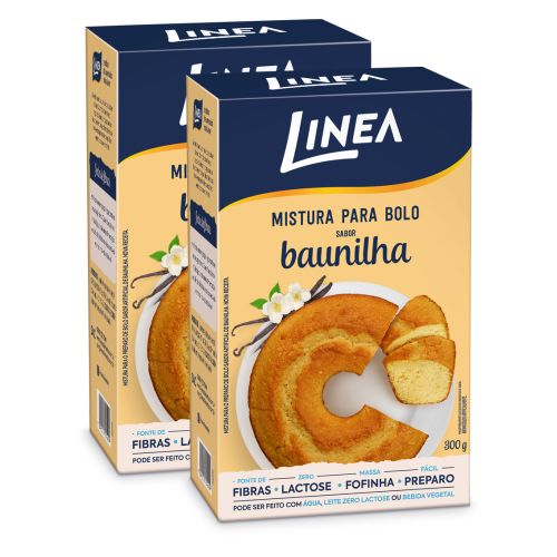 Mistura Para Bolo Sabor Baunilha Linea 300g - 2 unidades