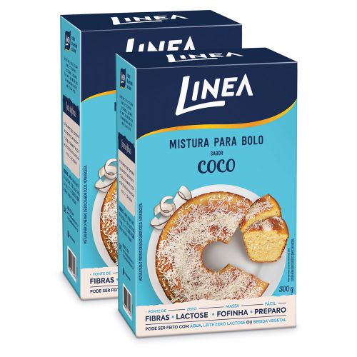 Mistura Para Bolo Sabor Coco Linea 300g - 2 unidades