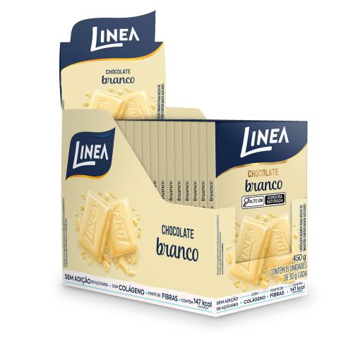 Chocolate Individual Branco Linea - 15 unidades de 30g