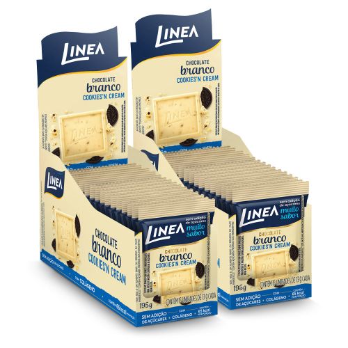 Kit 2 Displays de Mini Chocolate Linea Sabor Cookies’n Cream 15 unidades de 13g