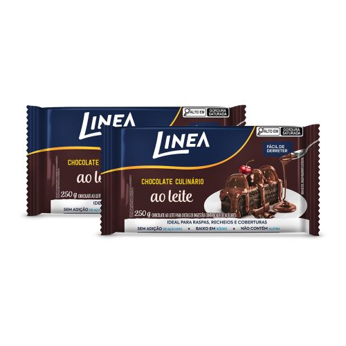 Chocolate Culinário Ao Leite Linea 250g - 2 unidades