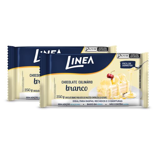 Chocolate Culinário Branco Linea 250g - 2 unidades