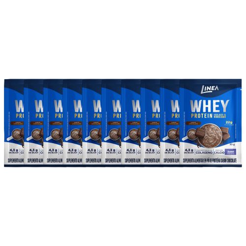 Whey Protein Isolado E Hidrolisado Linea Sabor Maxxi Chocolate Sachê 30g - 10 unidades